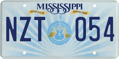 MS license plate NZT054