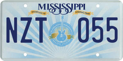 MS license plate NZT055