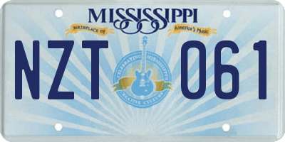 MS license plate NZT061