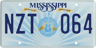 MS license plate NZT064