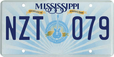 MS license plate NZT079