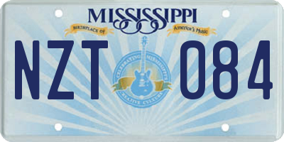 MS license plate NZT084
