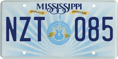 MS license plate NZT085