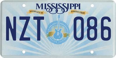 MS license plate NZT086