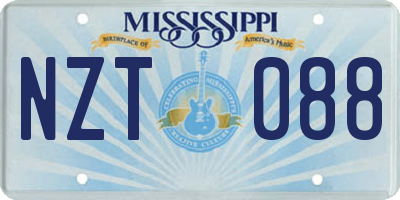 MS license plate NZT088