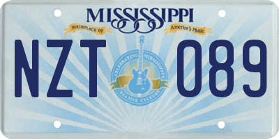 MS license plate NZT089