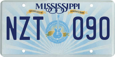 MS license plate NZT090