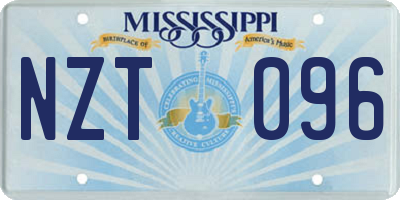 MS license plate NZT096