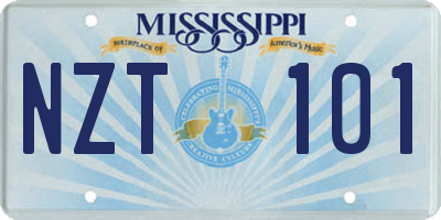 MS license plate NZT101