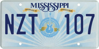 MS license plate NZT107