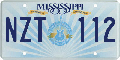 MS license plate NZT112