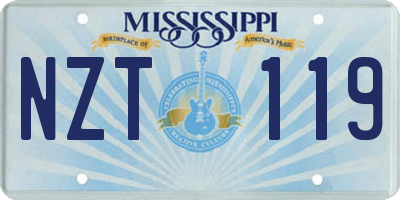 MS license plate NZT119