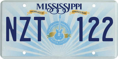 MS license plate NZT122