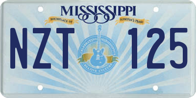MS license plate NZT125