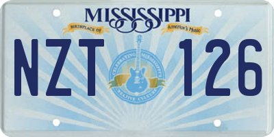MS license plate NZT126