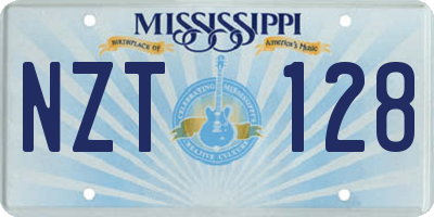 MS license plate NZT128