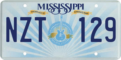 MS license plate NZT129