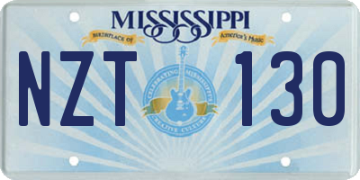 MS license plate NZT130