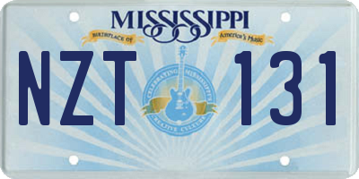 MS license plate NZT131