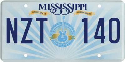 MS license plate NZT140