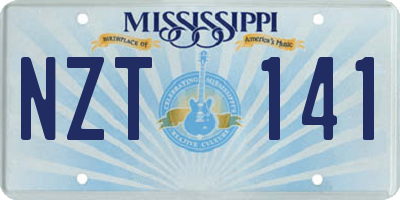MS license plate NZT141