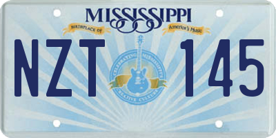 MS license plate NZT145