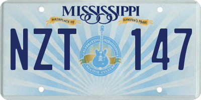 MS license plate NZT147