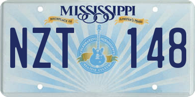 MS license plate NZT148