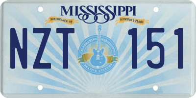 MS license plate NZT151