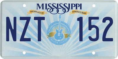 MS license plate NZT152