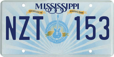 MS license plate NZT153