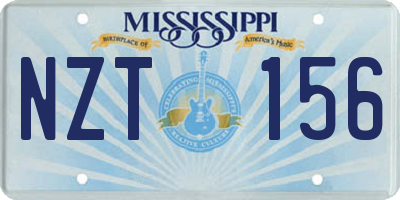 MS license plate NZT156