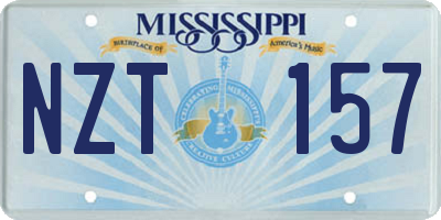 MS license plate NZT157