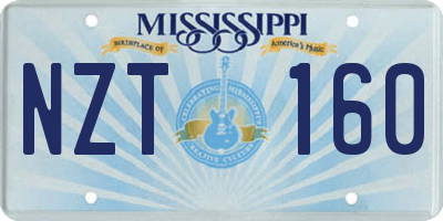 MS license plate NZT160