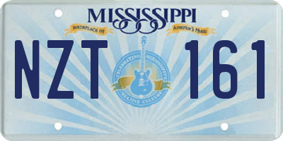 MS license plate NZT161