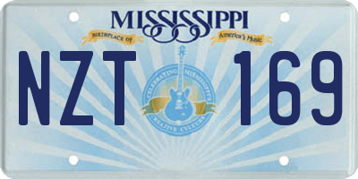 MS license plate NZT169