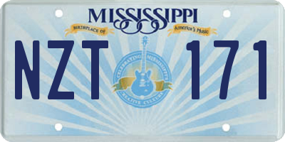 MS license plate NZT171