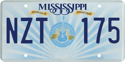MS license plate NZT175