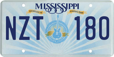 MS license plate NZT180