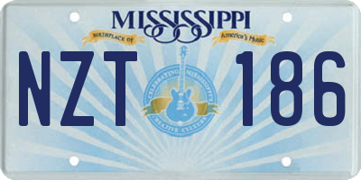 MS license plate NZT186