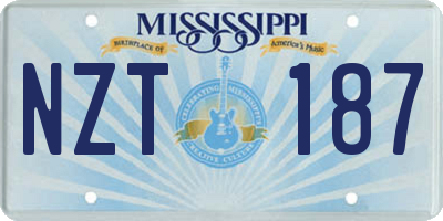 MS license plate NZT187
