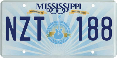 MS license plate NZT188
