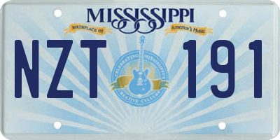 MS license plate NZT191