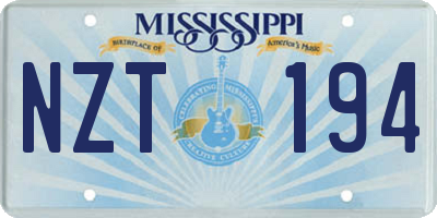 MS license plate NZT194