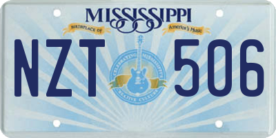 MS license plate NZT506