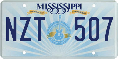 MS license plate NZT507