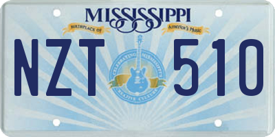 MS license plate NZT510