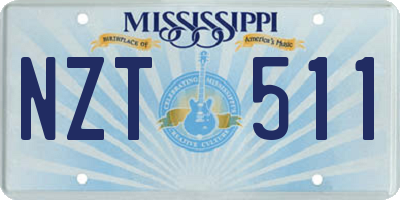 MS license plate NZT511