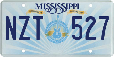 MS license plate NZT527