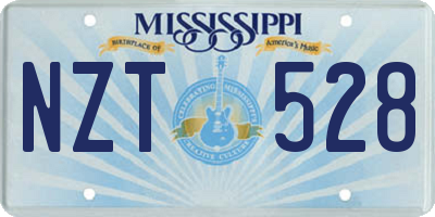 MS license plate NZT528